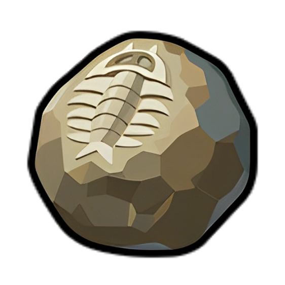 Kostbarer Fossilkern