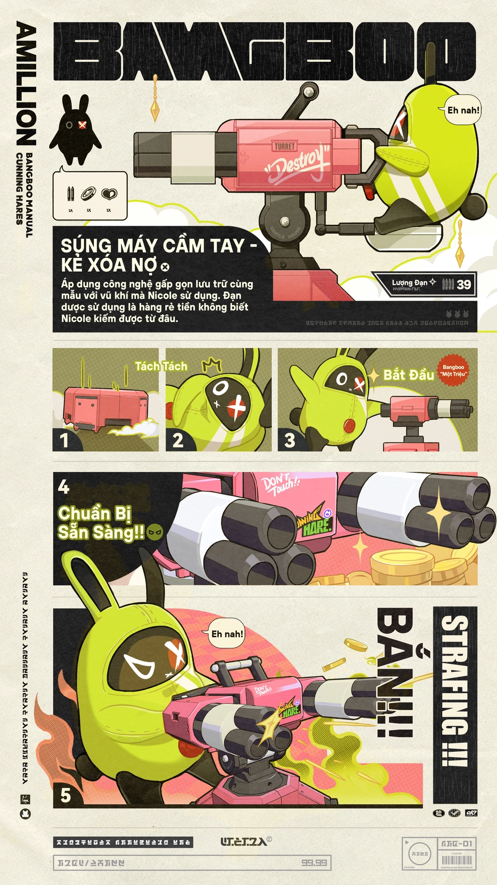  [ᕱ📀ᕱ] Giới Thiệu Bangboo 丨 Amillion 丨 03 丨 Súng Máy Cầm Tay - Kẻ Xóa Nợ 🔫