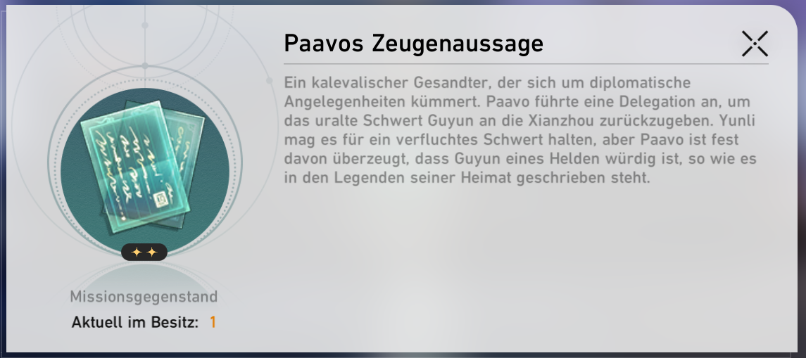 Paavos Zeugenaussage - Honkai: Star Rail - HoYoWiki