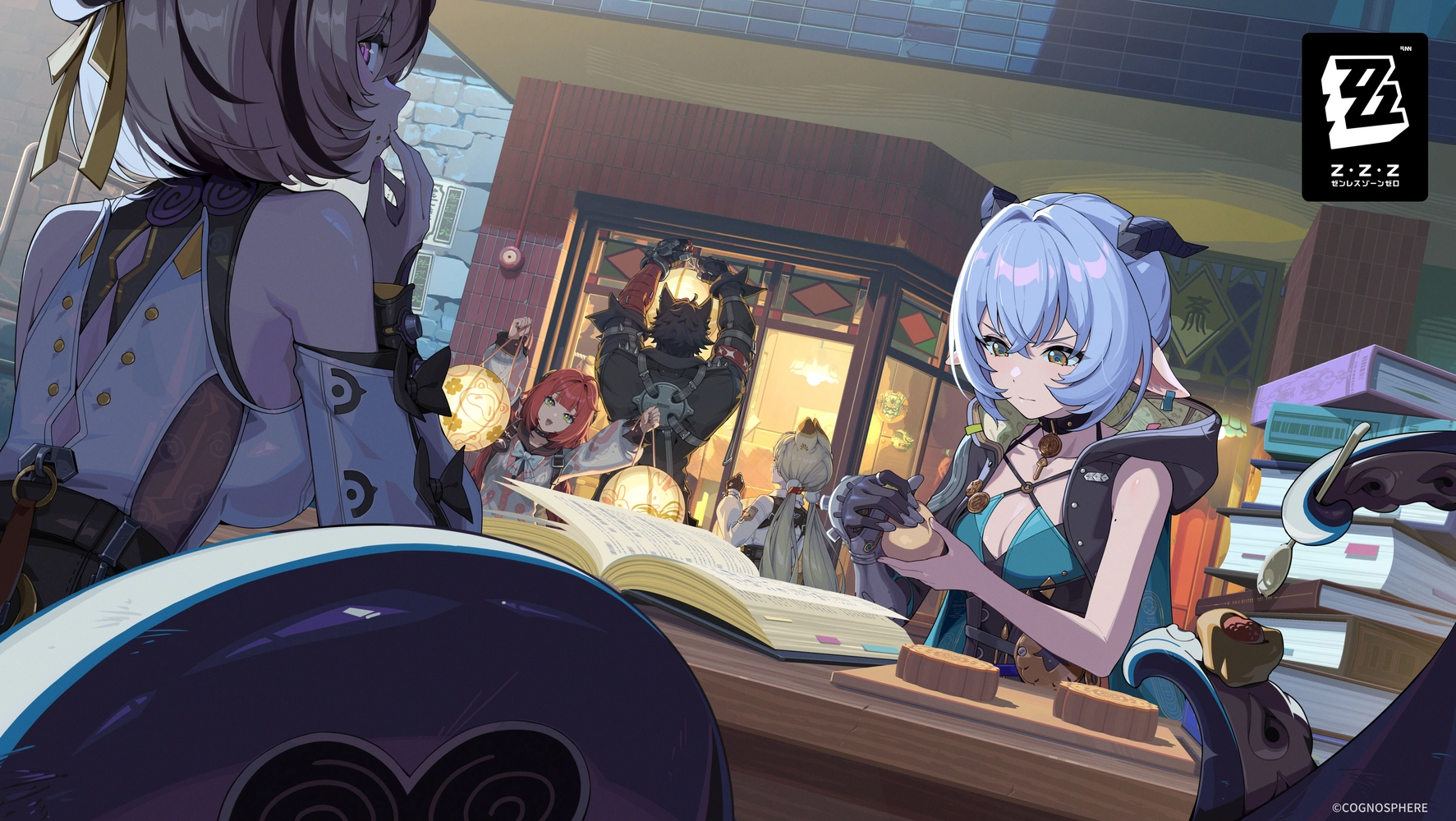 【イラスト公開】 月夜の怪談会｜鏡花水月